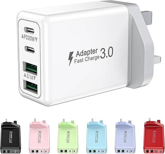 Multiport Wall Charger Head Mains Type C Fast Charging Plug